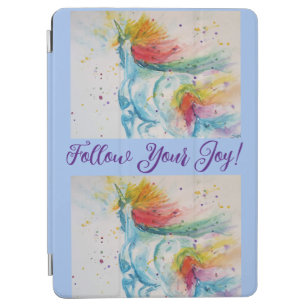 Unicorn Water Color 絵画's Follow Your Joy iPad Air カバー