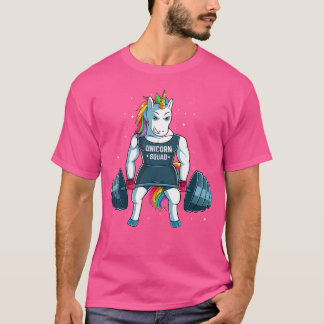 Unicorn Weightlifting Shirt Women Funny Workout Gy Tシャツ