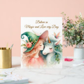 Unicorn Witch Girl Foam Board Art Magic Display アクリルサイン (ウェディング)