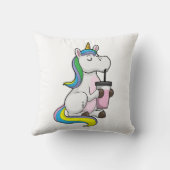 Unicorn with Bubble Tea クッション (裏面)