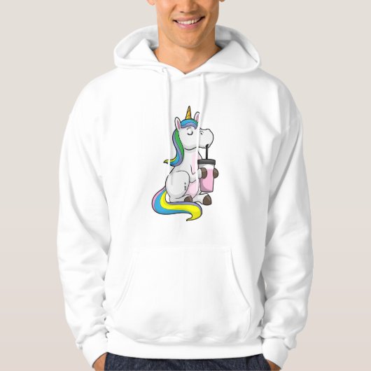 Unicorn with Bubble Tea パーカ (正面)