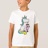 Unicorn with Bubble Tea Tシャツ (正面)