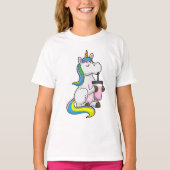 Unicorn with Bubble Tea Tシャツ (正面)