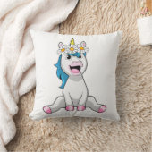 Unicorn with Flowersデイジー クッション (ブランケット)