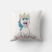 Unicorn with Flowersデイジー クッション (裏面)