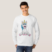 Unicorn with Flowersデイジー Tシャツ (正面フル)