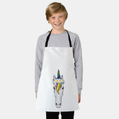Unicorn with Flowers エプロン (着用した状態)