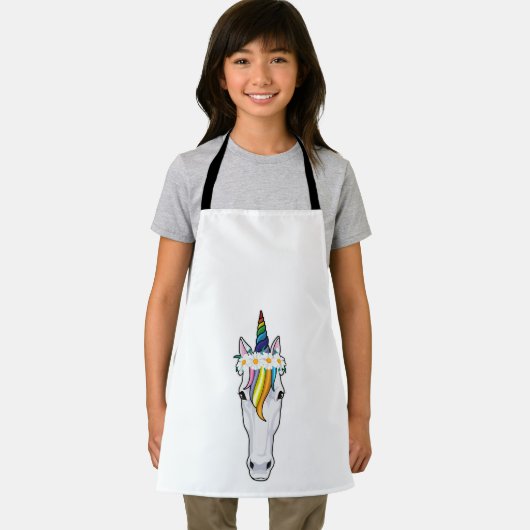 Unicorn with Flowers エプロン (インサイチュ)