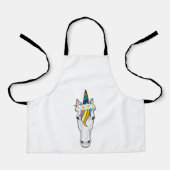 Unicorn with Flowers エプロン (正面)