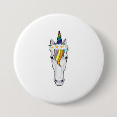 Unicorn with Flowers 缶バッジ (正面)