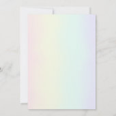 Unicorn with Magic Rainbow Birthday Girl 招待状 (裏面)