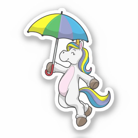 Unicorn with Umbrella シール (正面)