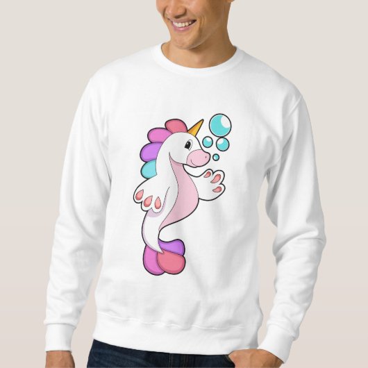 Unicorn with Water bubbles.PNG スウェットシャツ (正面)