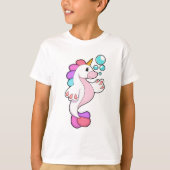 Unicorn with Water bubbles.PNG Tシャツ (正面)