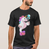 Unicorn with Water bubbles.PNG Tシャツ (正面)