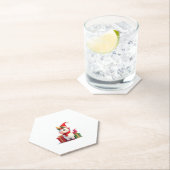 Unicorn Xmas Decoration Santa Unicorn Christmas T- ペーパーコースター (インサイチュ)