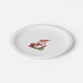 Unicorn Xmas Decoration Santa Unicorn Christmas T- ペーパープレート (アングル)