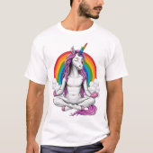 Unicorn Yoga Meditation Tシャツ (正面)