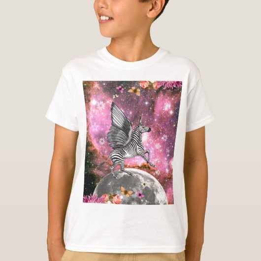 Unicorn Zebra Pegasus Tシャツ (正面)