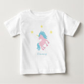Unicornio rosa ベビーTシャツ (正面)