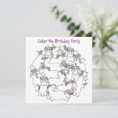 *~* Unicornsカスタマイズ可能なカラーME誕生日 招待状 (スタンド正面)