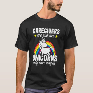 Unicorns介護者の介護福祉女性 Tシャツ