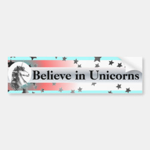 UNICORNS信じのバンパーステッカー バンパーステッカー