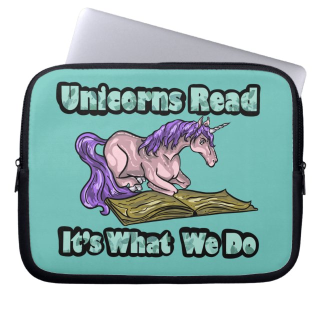 Unicorns読 – 私たちが本の袖を作るのは何か ラップトップスリーブ (正面)