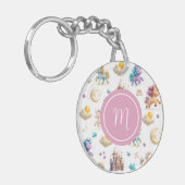 Unicorns & Fairytale Castle - お洒落ファンタジー キーホルダー (正面左)