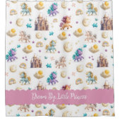 Unicorns & Fairytale Castle - Fantasy Design シャワーカーテン (正面)