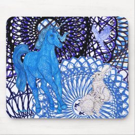 Unicorns Love Rabbits マウスパッド