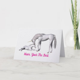 Unicorns Mother's Day Greeting Card カード