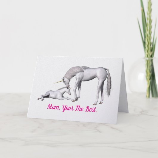 Unicorns Mother's Day Greeting Card カード (正面)