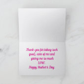 Unicorns Mother's Day Greeting Card カード (内部)