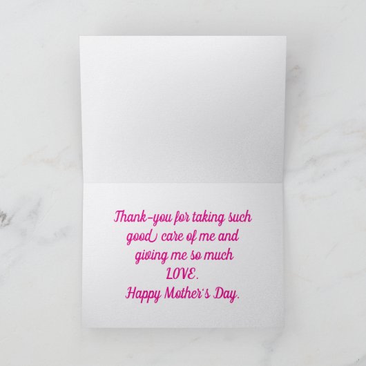 Unicorns Mother's Day Greeting Card カード (内部)