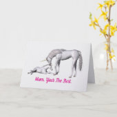 Unicorns Mother's Day Greeting Card カード (黄色い花)
