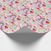 Unicorns, Rainbows and Hearts Pattern ラッピングペーパー (角)