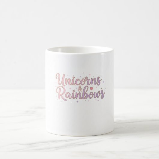 Unicorns & Rainbows Mug コーヒーマグカップ (中央)