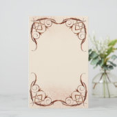 Unicursalばら色の金ゴールド 便箋 (スタンド正面)