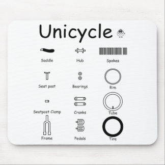 Unicycle parts マウスパッド