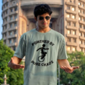 Unicycle – Powered By Pure Chaos | Funny Cycling Tシャツ