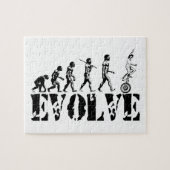 UnicyclingのUnicyclistの一輪車の進化のスポーツ ジグソーパズル (横)