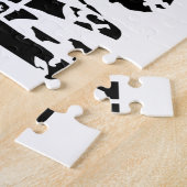 UnicyclingのUnicyclistの一輪車の進化のスポーツ ジグソーパズル (側面)