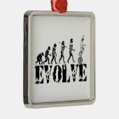 UnicyclingのUnicyclistの一輪車の進化のスポーツ メタルオーナメント (右)