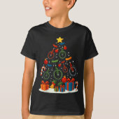 Unicycling Unicycle Christmas Tree Xmas  Tシャツ (正面)