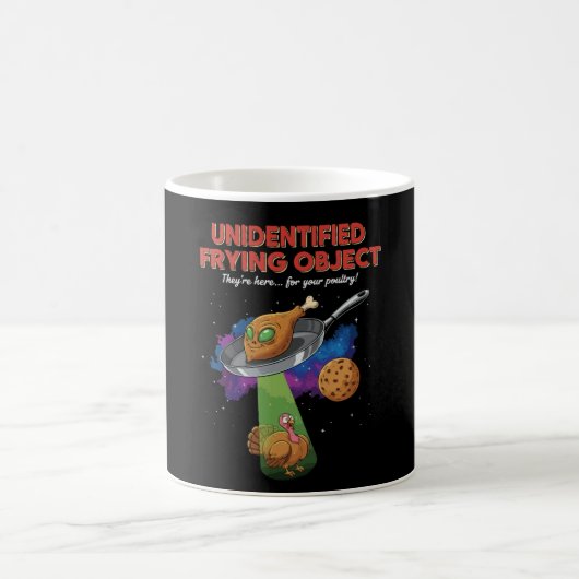  Unidentified Frying Object Funny Alien UFO Turkey コーヒーマグカップ (中央)