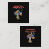  Unidentified Frying Object Funny Alien UFO Turkey スクエア名刺 (正面/裏面)