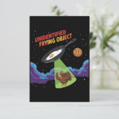  Unidentified Frying Object Funny UFO Turkey Abduc サンキューカード (スタンド正面)