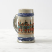 Uniforms of Austria Hungary lithograph beer stein ビールジョッキ (正面左)