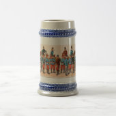 Uniforms of Austria Hungary lithograph beer stein ビールジョッキ (中央)